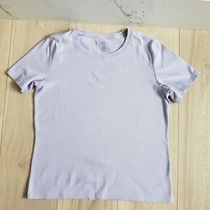 Brooks Brothers Shirt Womens M Purple 346 Short Sleeve